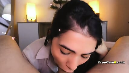 Lesbian Drooling Babe Gives Sloppy Throat Fuck