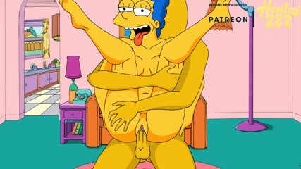 Lesbian Cartoon Parody Marge Simpsons