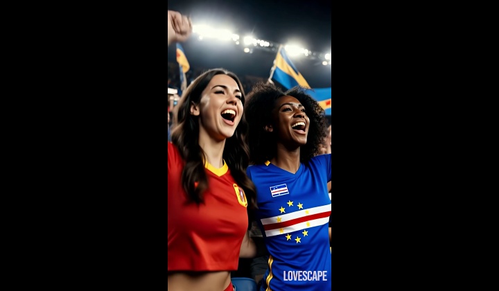 Spanish & Cabo Verde Lesbians Heavy Makeout