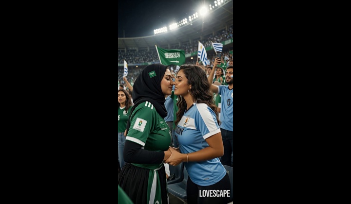 saudi vs uruguay nasty makeout tie (ai) ?