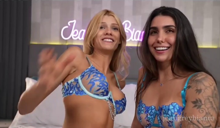 Lesbian Girlfriends Tease Each Other