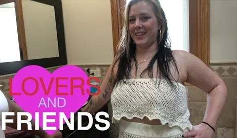 Lesbian Strapon Threesome Live on TV