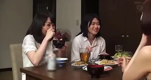 Japanese Lesbian Flashing Scene on Couch