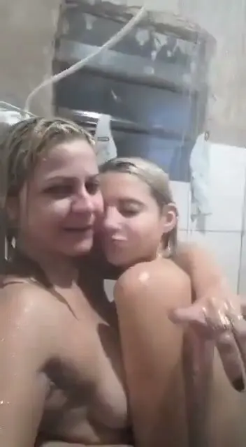 Mother and Daughter Sapphic Shower Scene With Intimate Touch