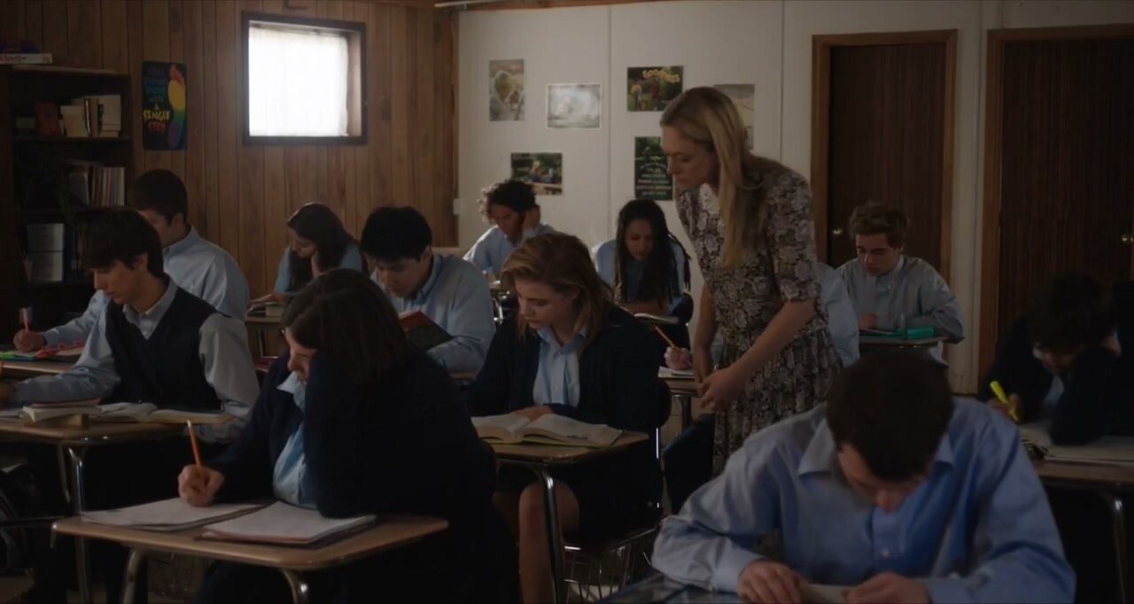 Lesbian Student and Teacher Kissing in Classroom