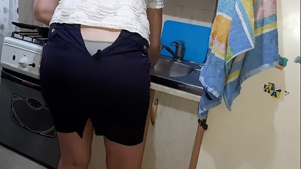 While my step mother was washing the dishes&comma; I masturbated my pussy - Lesbian Illusion Girls