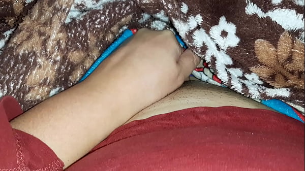 Stepsister Massages Legs, Secret Masturbation Under Blanket
