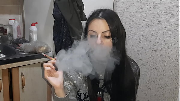 Girlfriend Watches Lesbian Threesome with Cigarette