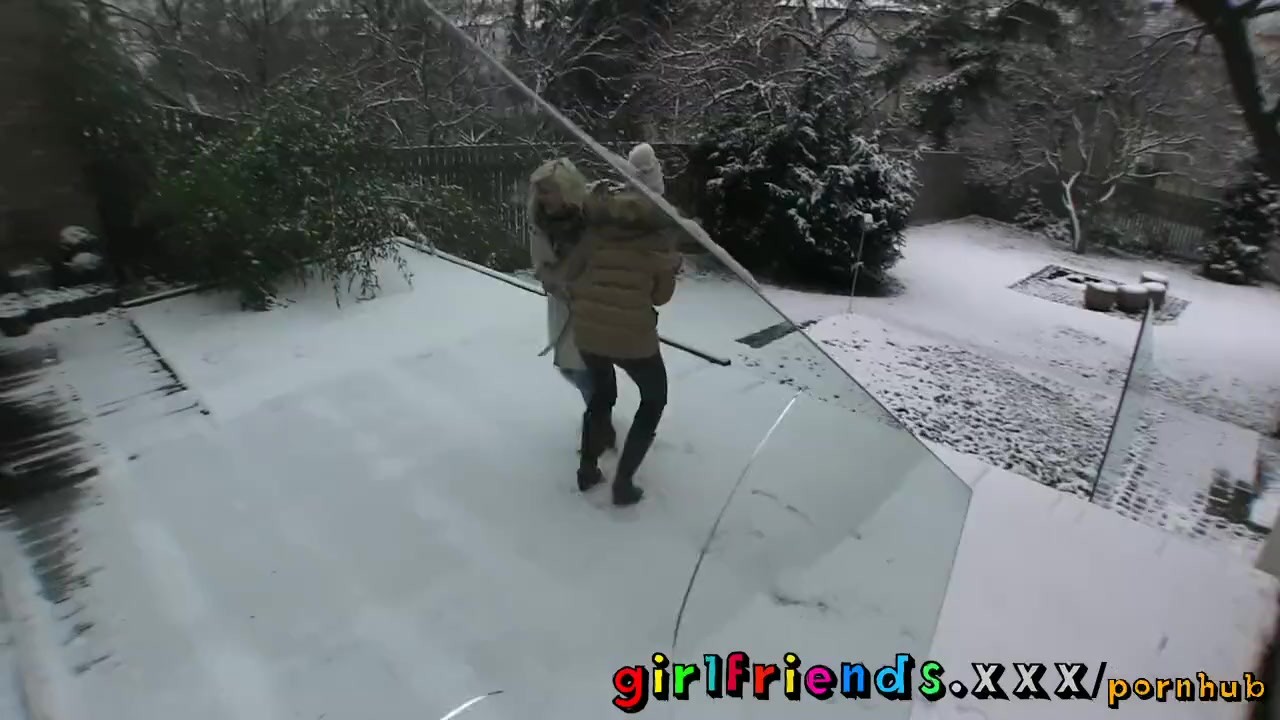 Lesbians Play In Snow Then Have Hot Sex