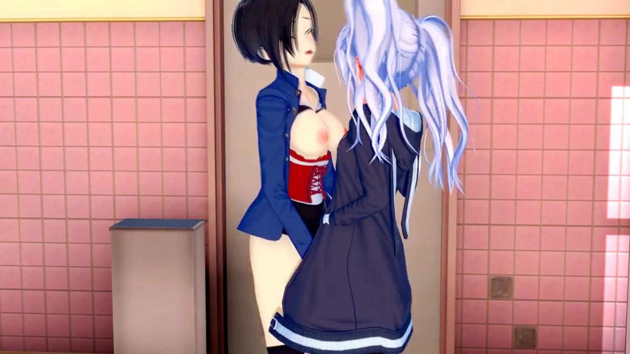 Anime Lesbians Ark Royal & Laffey Yuri Sex