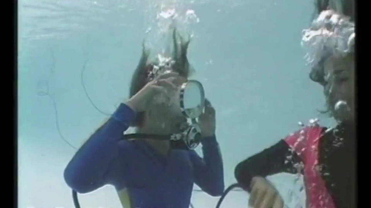 Blonde Brunette Lesbian Scuba Diving Pool Sex
