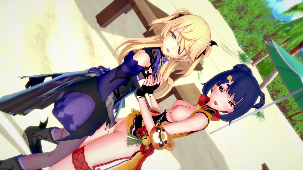 Xiangling and Fischl 3D Hentai Lesbian Sex