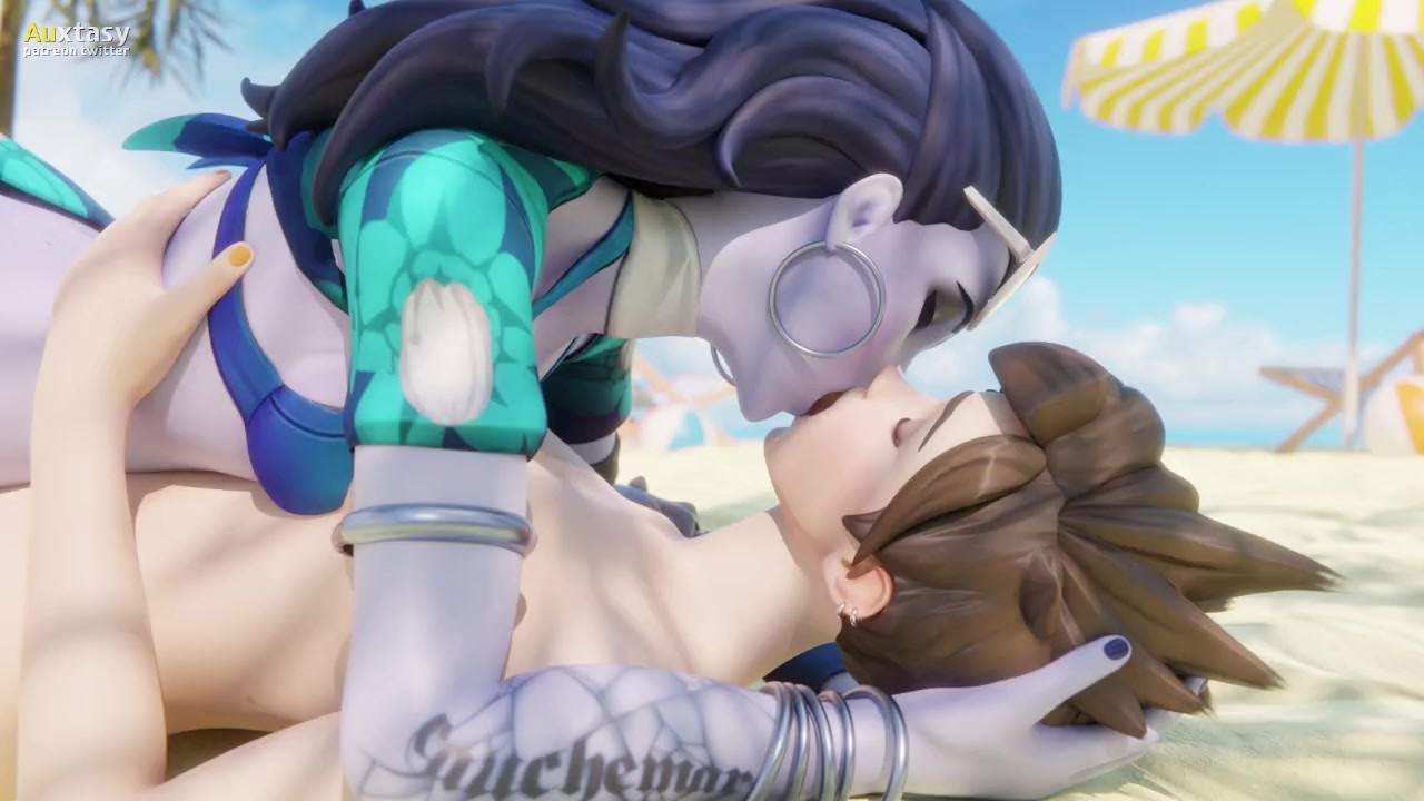 Overwatch Girls Widowmaker Tracer Lesbian Kiss