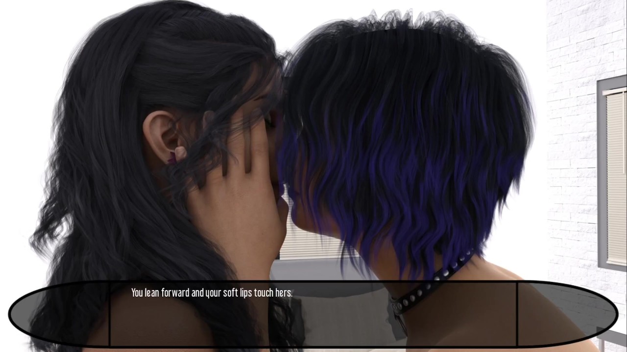 Lesbian Dominant Scene With Visual Novel Theme
