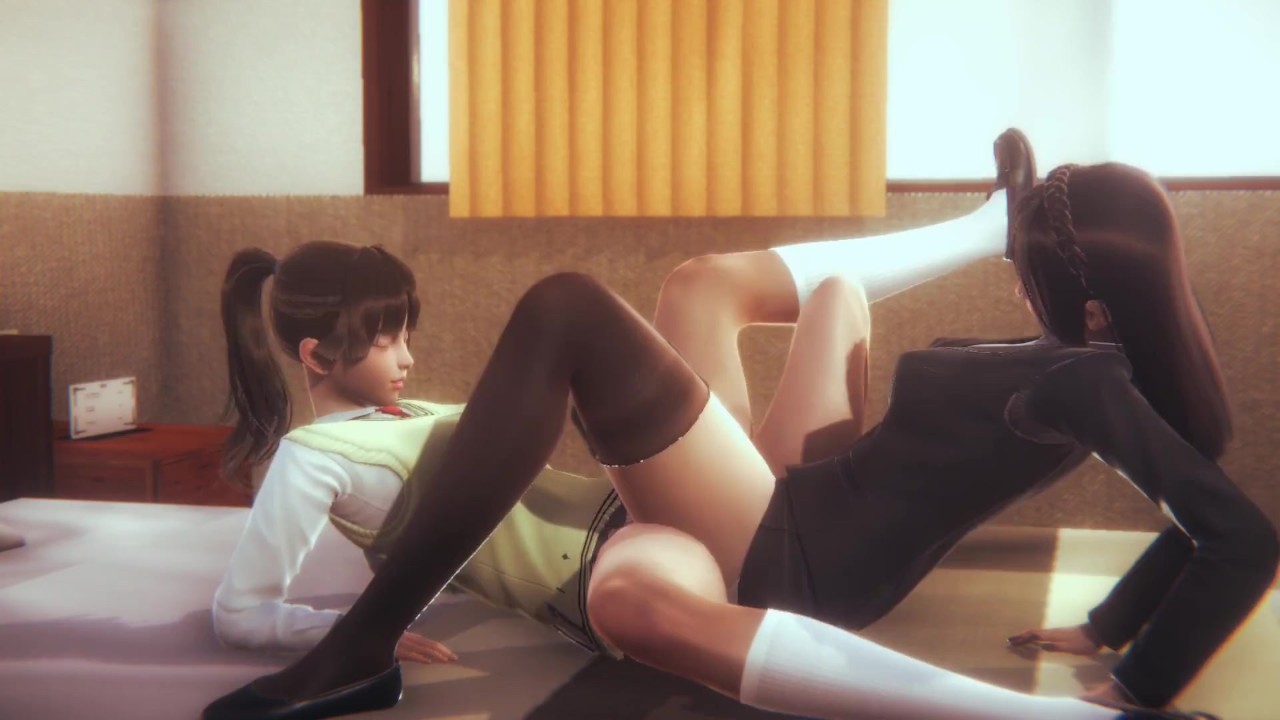 Lesbian Teacher and Schoolgirl Scissor Together